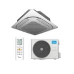 MIDEA SPLIT BREEZELESS+ 7.0/7.6 KW KASETINIO ORO KONDICIONIERIAUS/ŠILUMOS SIURBLIO KOMPLEKTAS