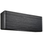 Daikin Stylish oro kondicionieriaus vidinis juodmedžio spalvos blokas šonu